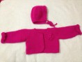 Beautiful Sweater with flower and Hat